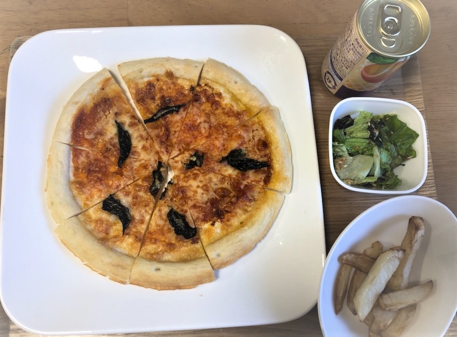 バジルを使ったピザ バジルを使ったピザ